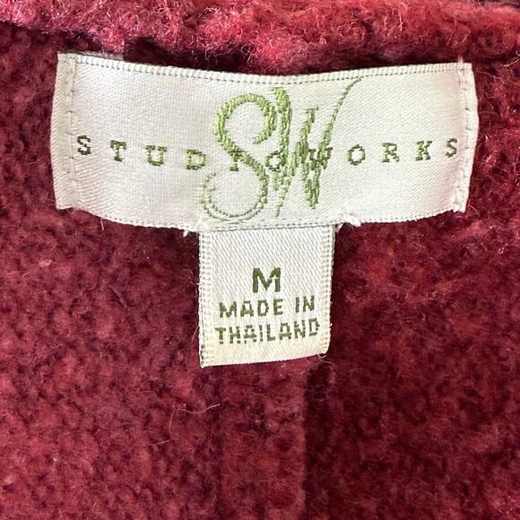 90s Y2k Striped Cardigan Sweater Whimsy Twee Whimsigoth Fairy Grunge Forest M - Picture 4 of 8